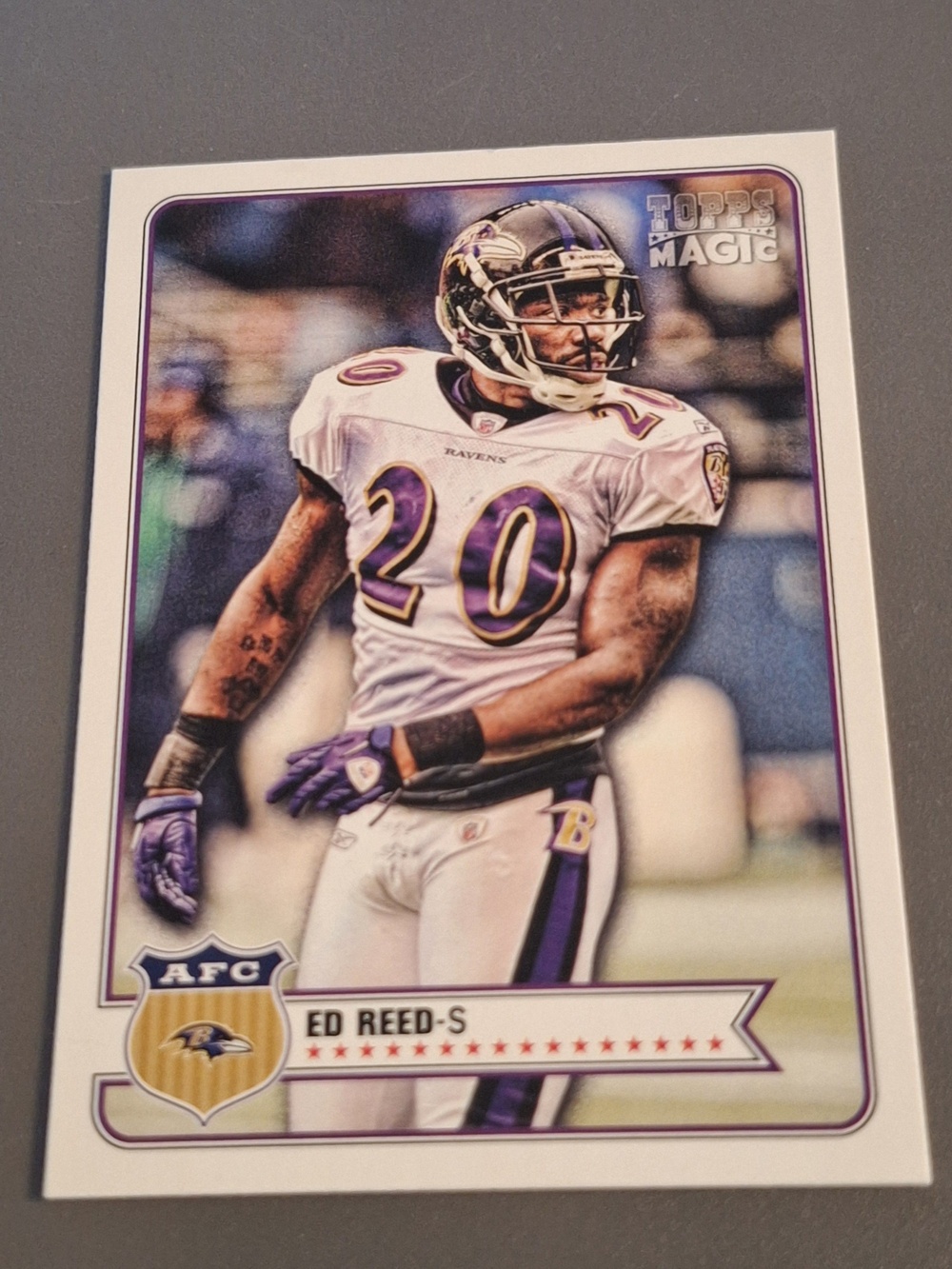 Topps Magic Ed Reed S Baltimore Ravens Football Card - Used